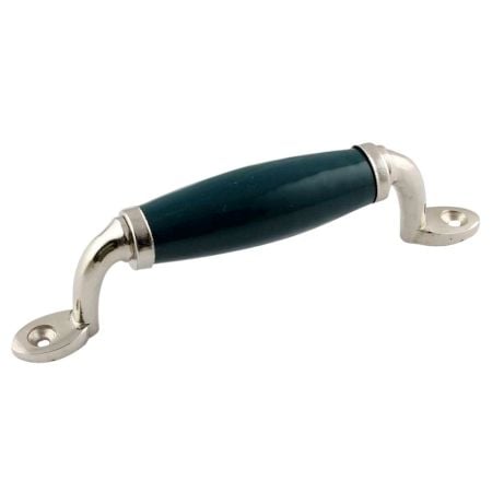 Forest Green Small Ceramic Silver Door Handles